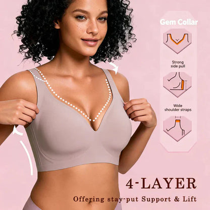 🌿 Spring Refresh! NESLEMY Women’s Wireless Deep V Bralette — Your Lightest T-Shirt Bra Yet